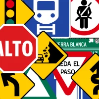 Mexican Road Signs. Tests